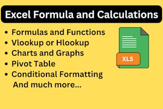 create and fix any excel formula vba macros and pivot tables