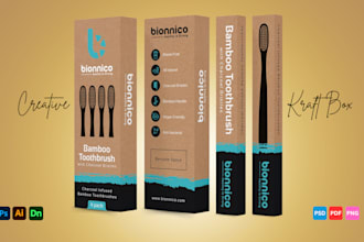 do cardboard box, kraft box, carton box, and mailer box design with 3d mockup