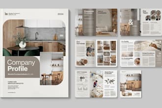 design eye catching company profile design, business brochure, annual report