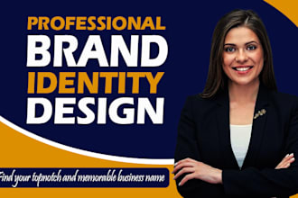 create unique business name, slogan, logo and website design