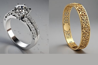 3d jewelry design 3d ring pendant  nose ring necklace for 3d printing