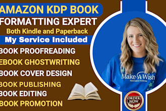 amazon kdp book publishing spanish ebook  formatting editing proofread