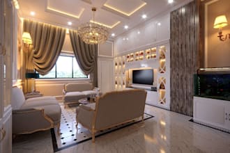 build 3d interior design and render for commercial spaces, bedroom, living room