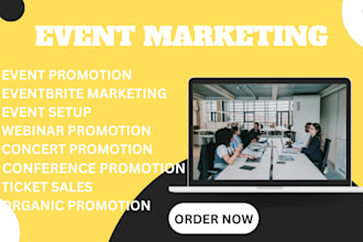 do eventbrite promotion, event marketing, event planning and event set up