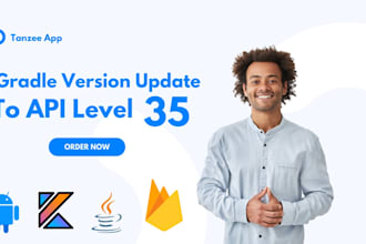 update android sdk to API level 33 or 34 or 35