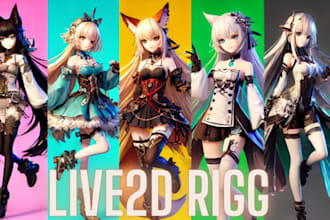 design and rigg professional anime live2d vtuber model ready to stream