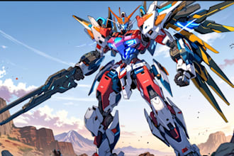 making anime, mecha, pop art ,fan art and original character