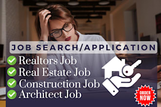 search, apply for realtors, real estate jobs application, construction architect