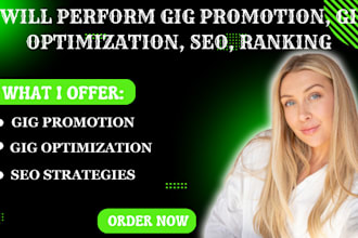 do fiverr gig promotion, gig optimization, seo, ranking