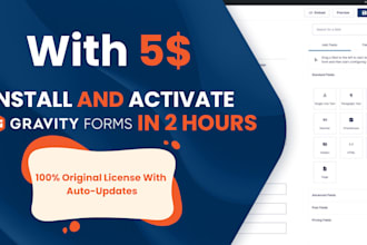 install gravity forms and activate elite license in 2 hours