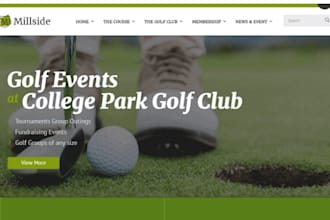 design golf shopify golf accessories store sport golf website dropshipping