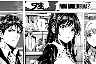 draw custom comic pages, manga or webtoons for you