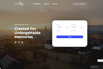 create hotel booking website, resort website, holiday rental website