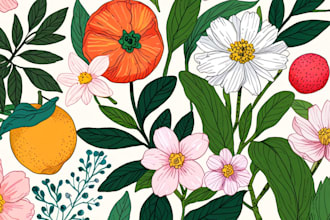 make botanical illustrations of flowers, plants, fruits
