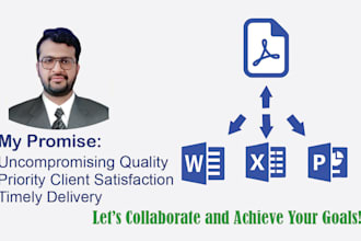 convert PDF to excel, word and powerpoint