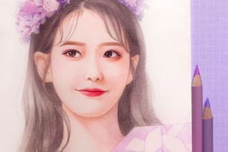 draw realistic color pencil portrait pencil sketch