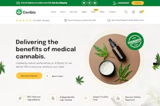 design cbd shopify medical store marijuana website hemp store dropshipping