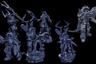 sculpt 3d model, 3d miniature, warhammer40k, 3d sculpting, dnd character