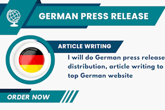 do german press release distribution, write press release, submit press release
