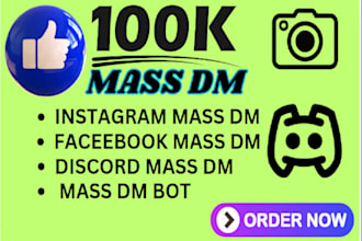 send successful mass dm,bulk sms,dms to 900m active targeted audience