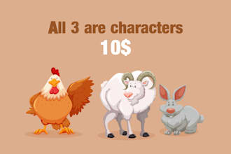 draw cute cartoon animal character with unlimited revisions