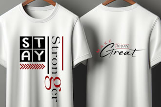 do clean minimalist custom typography t shirt design