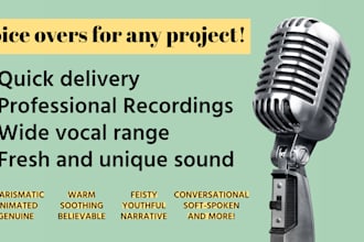 provide an american female voice over
