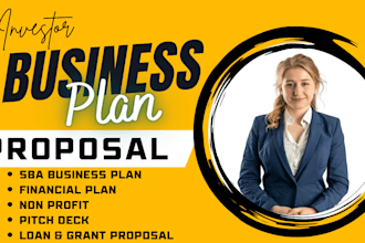write investor business plan proposal for startup loan founding grants nonprofit