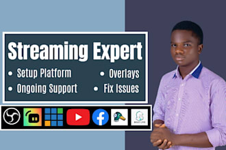 setup or fix streamlabs obs studio vmix for twitch facebook youtube streaming