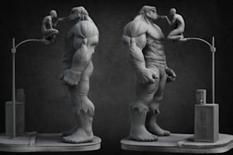 create 3d sculptures, miniatures, portraits, and busts for 3d printing