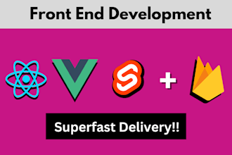 make websites using vue js, react js, svelte js and firebase