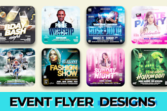 design a unique party or event flyer, postcard, fb, ig poster