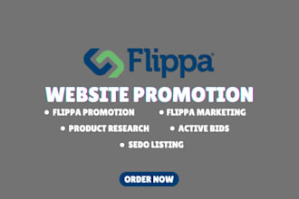 promote your flippa sedo listing to get more active bids