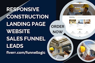 design construction landing page remodeling website handyman sales funnel leads