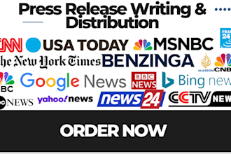 write and distribute USA press release, UK press release, french press release