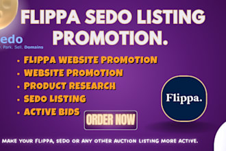 promote your flippa sedo listing organically to get more traffic