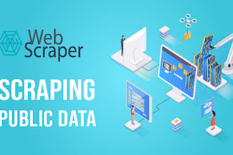 create web scraping or data scraping from almost any website