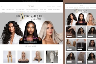 wix hair extension website spa beauty salon website hair extension shopify store