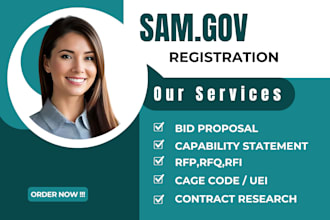 do sam registration cage code, uei bid proposal rfp capability statement naics