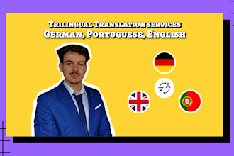 translate documents in german, portuguese, and english