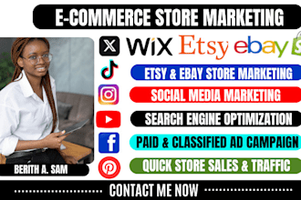 promote and advertise your ebay store wix etsy shopify marketing for quick sales