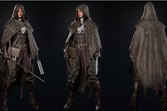port aaa character,daz to import,spline model, ue5 3d armor, cc4,3d human model