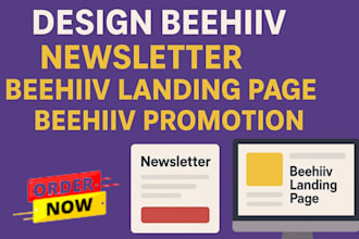 design beehiiv newsletter, substack newsletter, beehive landing page, beehiiv