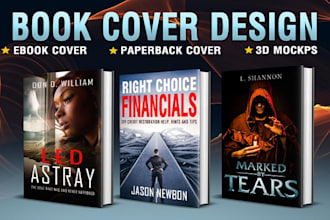 do professional ebook cover or book cover design, amazon kdp with 3d