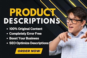 write SEO friendly product description for shopify, amazon, ebay, and esty