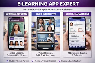 develop learning app, language learning app, online course website