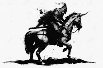 illustrate your book with ink art illustrations