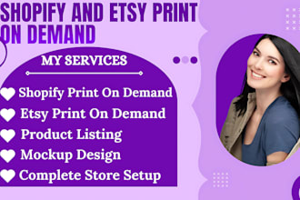 setup shopify print on demand, shopify store print on demand, etsy pod