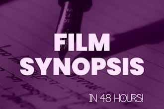 write your one page film synopsis for your script