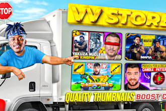 design attractive clickbait amazing youtube thumbnail in 3hr
